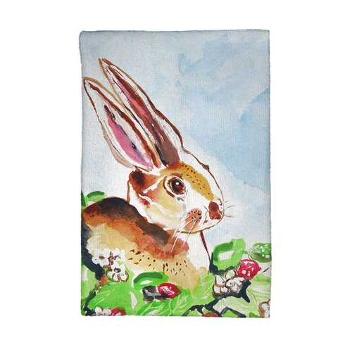 Betsy Drake KT815 Jack Rabbit - Right Kitchen Towel