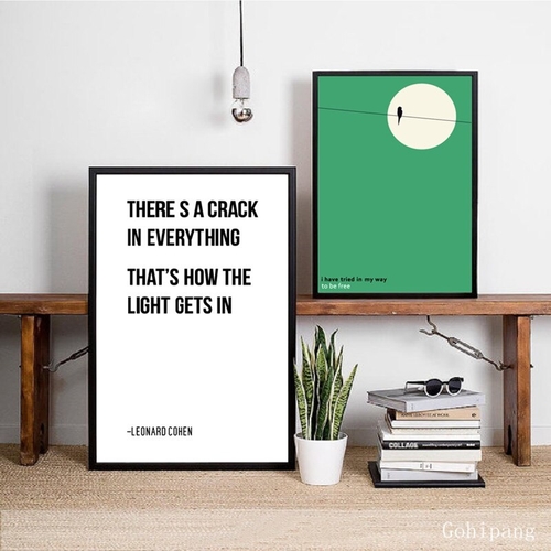 Bird On A Wire Inspired Lyric Wall Art Canvas