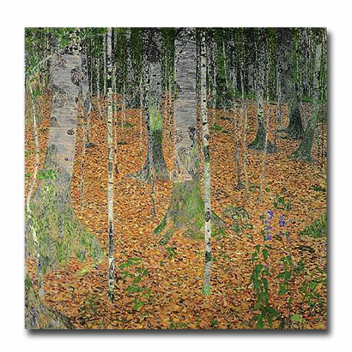 Artistic Home Gallery 3030W912SAG The Birch Wood by Gustav Klimt Premi