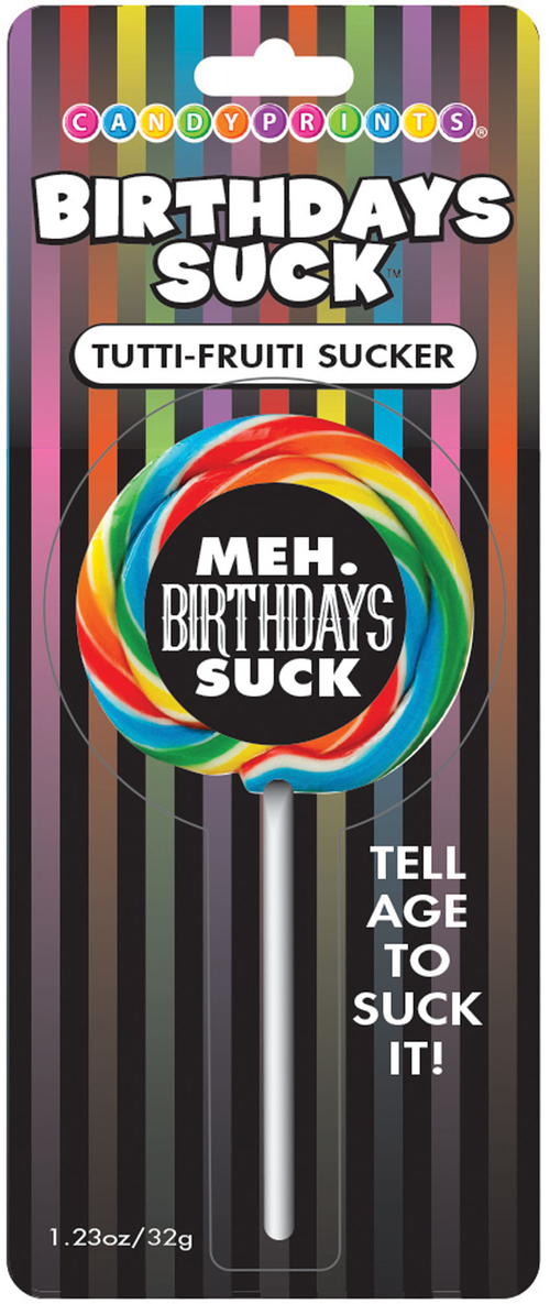 Birthdays Suck Meh Lollipop