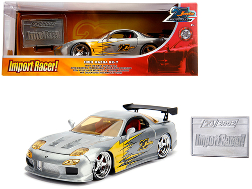 1993 Mazda RX-7 Raw Metal \Import Racer!\" \"Jada 20th Anniversary\"