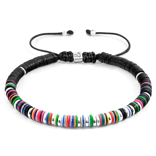 Multicoloured Kariba Silver and Vinyl Disc Macrame
