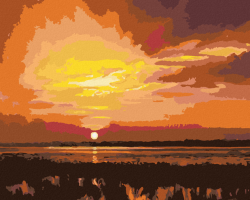 Zuty - Paint by Numbers - SUNSET 2 (D. RUSTY RUST), 40x50 cm