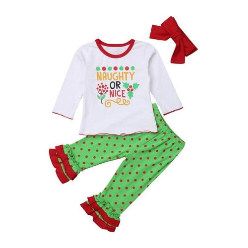 Fashion Kid Baby Girls Christmas Sets Cotton