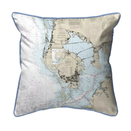 Betsy Drake SN11412 Tampa Bay, FL Nautical Map Small Corded Indoor