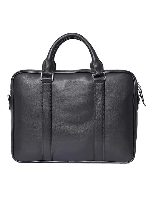 Leather Laptop Bag for Unisex Office Bag  (Size-15INCH) (Color-BLACK)