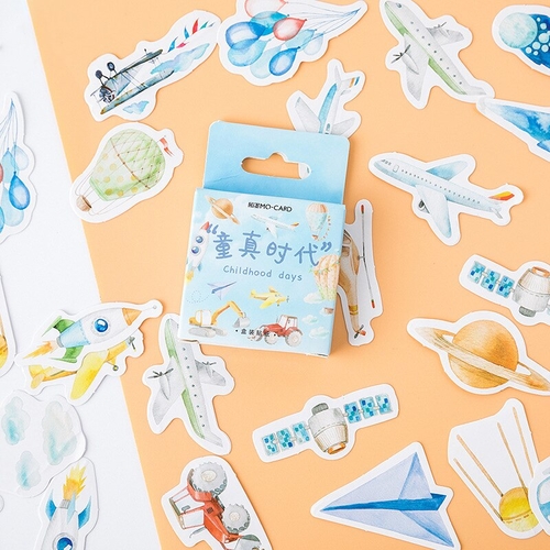 46PCS/PACK Cute Childhood Sticker Marker