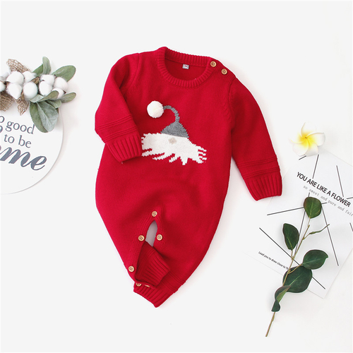 Newborn Baby Boys Girl Christmas knit Rompers For