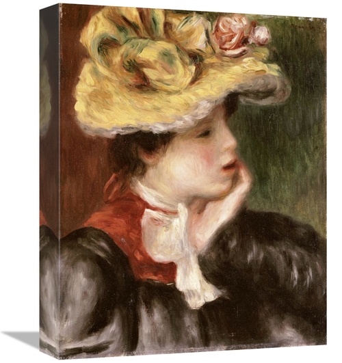 Global Gallery GCS-267106-16-142 16 in. Tete De Jeune Fille Chapeau Ja