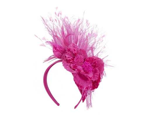 Fuchsia designers flower fascinator