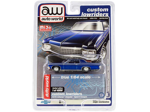 1970 Chevrolet Impala Sport Coupe Blue Metallic \Custom Lowriders\"