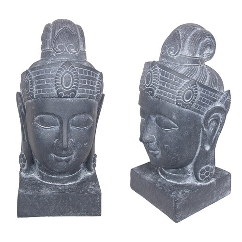 Antique Blue Buddha Head Ornament