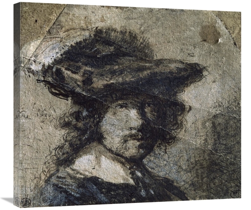 Global Gallery GCS-279594-30-142 30 in. Self Portrait with Cap of Feat