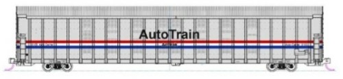 Heartland Hobby Wholesale KAT1065507 N Scale Aluminium Autorack Amtrak