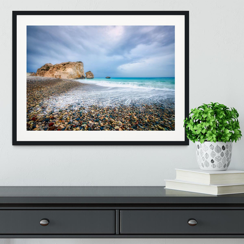 Aphrodite's Birth Place Framed Print