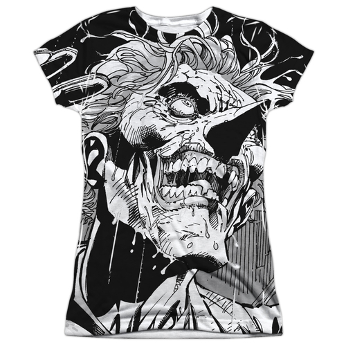 Batman Joker Front & Back Print-S by S Junior Poly Crew Sublimation T-