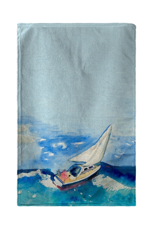 Betsy Drake KT257 16 x 25 in. Sailboat Kitchen Towel