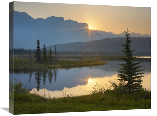 Global Gallery GCS-396971-2228-142 22 x 28 in. Sunset Over Miette Rang