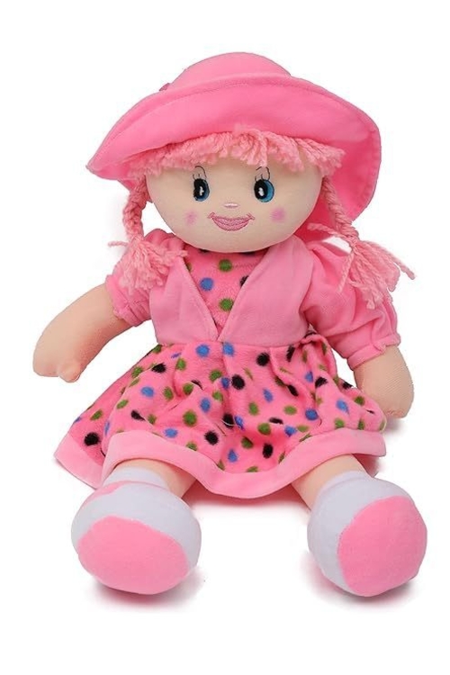 Polyester Super Soft Stuffed Cap Doll for Baby Girls, Washable Cuddly