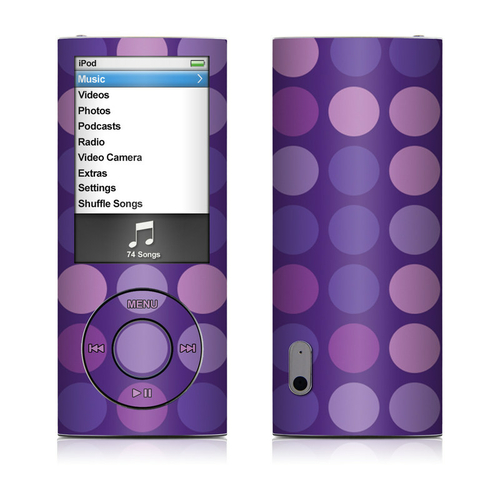 DecalGirl IPN5-DOTS-BIG-PRP Apple iPod Nano 5G Skin - Big Dots Purple