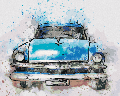 Paint by Numbers - PAINTED BLUE CAR