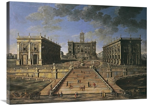 Global Gallery GCS-267180-40-142 40 in. A View of the Piazza Del Campi