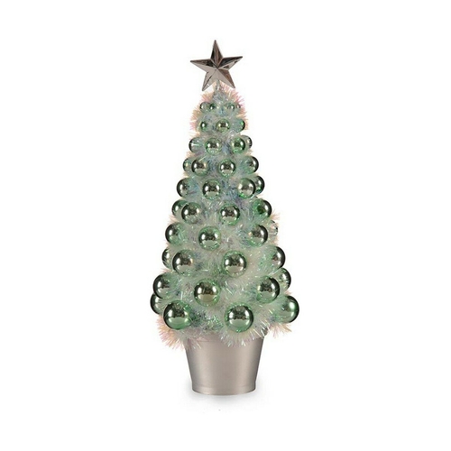 Christmas Tree Iridescent Green Plastic 16 x 37,5 x 16 cm