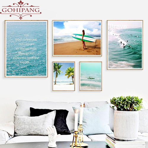 Surfing Landscape Wall Art Sea Landscape