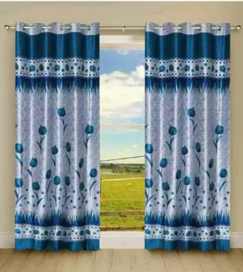 214 cm (7 ft) Polyester Room Darkening Door Curtain (Pack Of 2) 