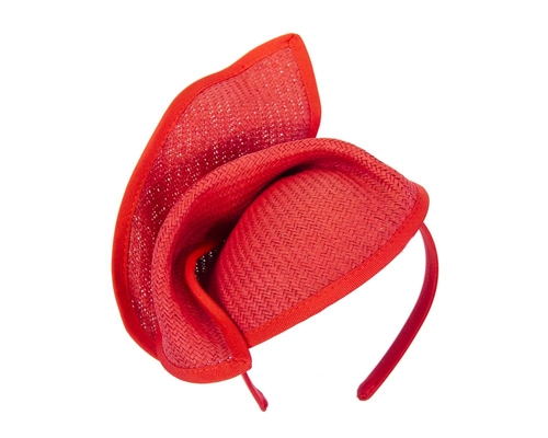 Red fashion pillbox fascinator hat for races  MA564R