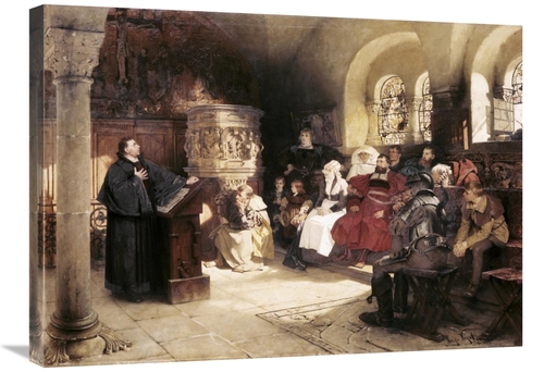 Global Gallery GCS-281441-30-142 30 in. Martin Luther Preaches in Wart