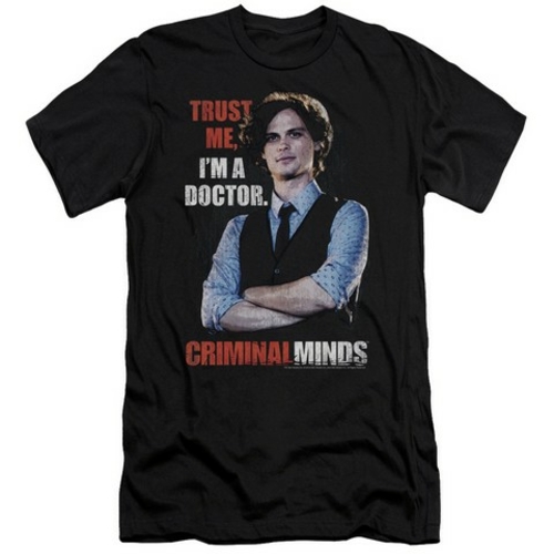 Trevco Criminal Minds-Trust Me - Short Sleeve Adult 30-1 Tee - Black- 