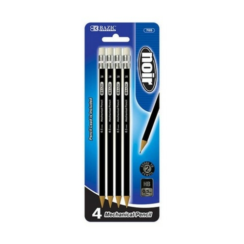 Bazic 705  Noir 0.5 mm Mechanical Pencil (4/Pack) Pack of 24