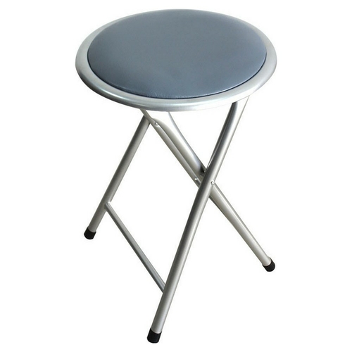 Stool Foldable Padded Grey (30 x 30 x 44,5 cm)