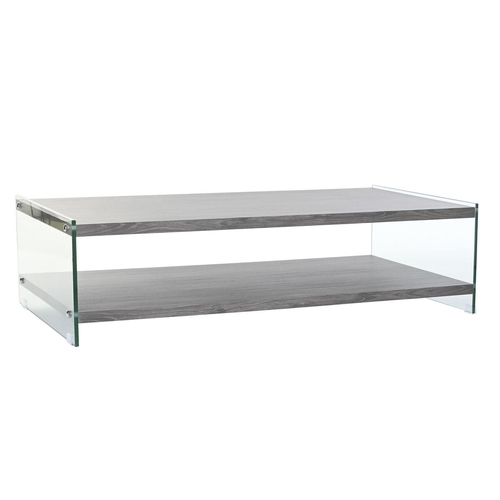 Centre Table DKD Home Decor Grey Transparent Crystal MDF Wood 130 x 65
