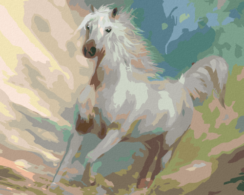 Zuty - Paint by Numbers - WHITE HORSE (CAROL CAVALARIS), 40x50 cm