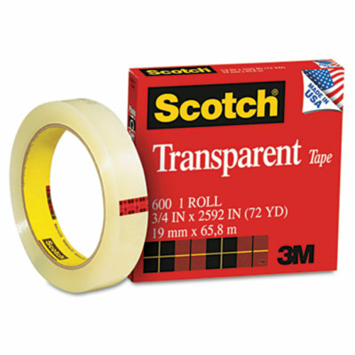 Main 3M 600342592 Transparent Glossy Tape  3/4&apos;&apos; x 72 Yar image