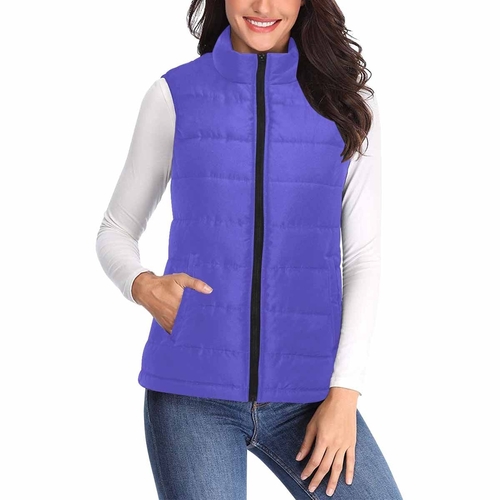 Womens Puffer Vest Jacket / Blue Iris
