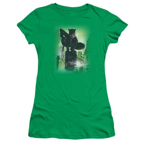 Trevco Batman-Catwoman No. 63 Cover - Short Sleeve Junior Sheer Tee - 