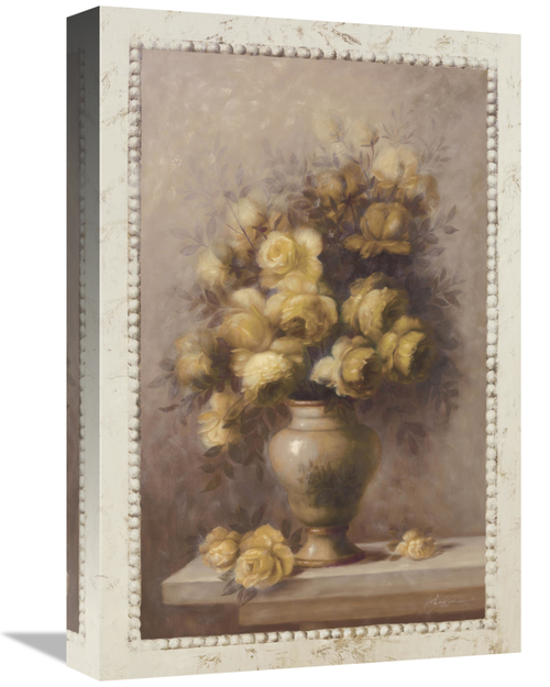 Global Gallery GCS-122442-1218-142 12 x 18 in. Yellow Rose Bouquet Art