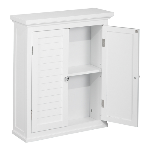 Teamson Home White Wooden Bathroom Wall Cabinet