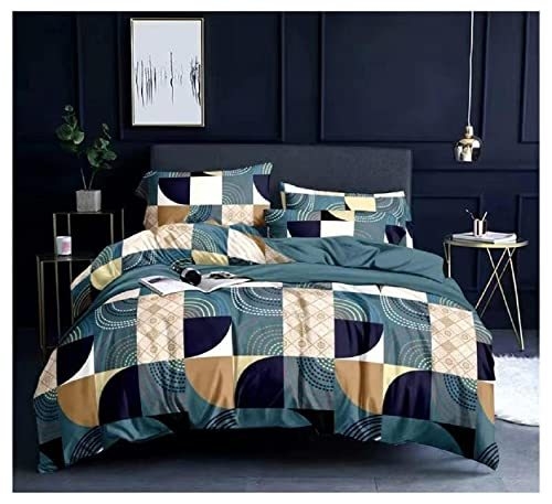  Glace Cotton Ultra Super Soft Prnited Designer Bedsheet- One Double