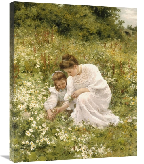 Global Gallery GCS-267260-30-142 30 in. Picking Daisies Art Print - He