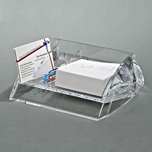 Creative Gifts International 002726 Clearylic Desk Caddy with 3 Compar