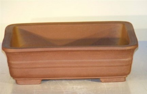 Tan Unglazed Ceramic Bonsai Pot - Rectangle 12" x 9.625" x 3.5"