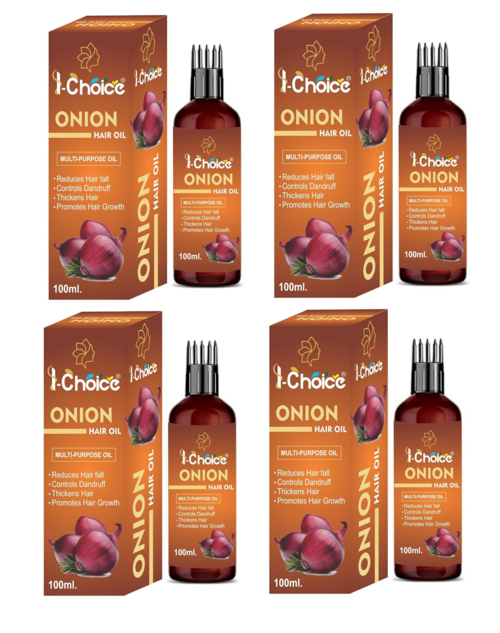 Onion Hair Oil For Reduce Hair Fall 100ML Pack of 4