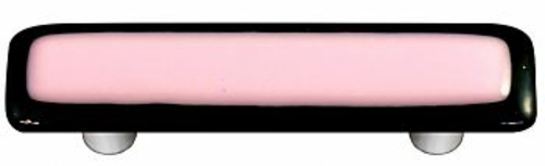 Hot Knobs HK5000-PA Black Border with Petal Pink Rectangle Glass Cabin