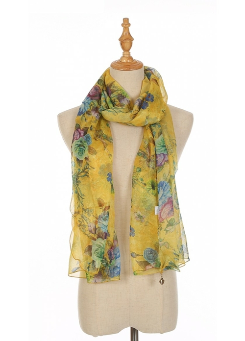 Shine Mark Accessories QH-358-3-02 2 In 1 Women Floral Scarf & Cover U