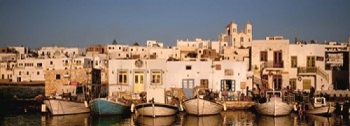 Panoramic Images PPI87769L Boats at the waterfront  Paros  Cyclades Is