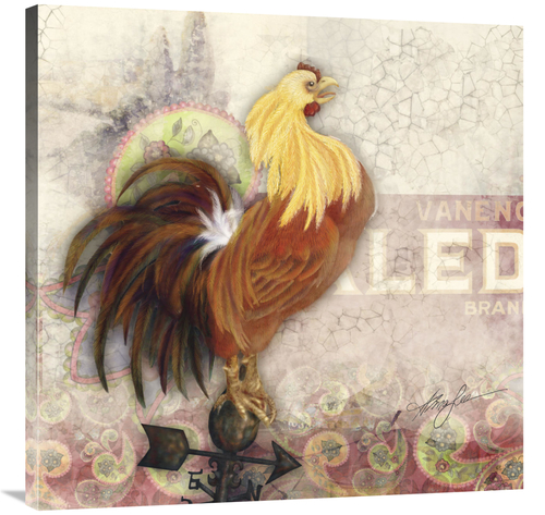 Global Gallery GCS-129886-3636-142 36 x 36 in. Morning Rooster Art Pri